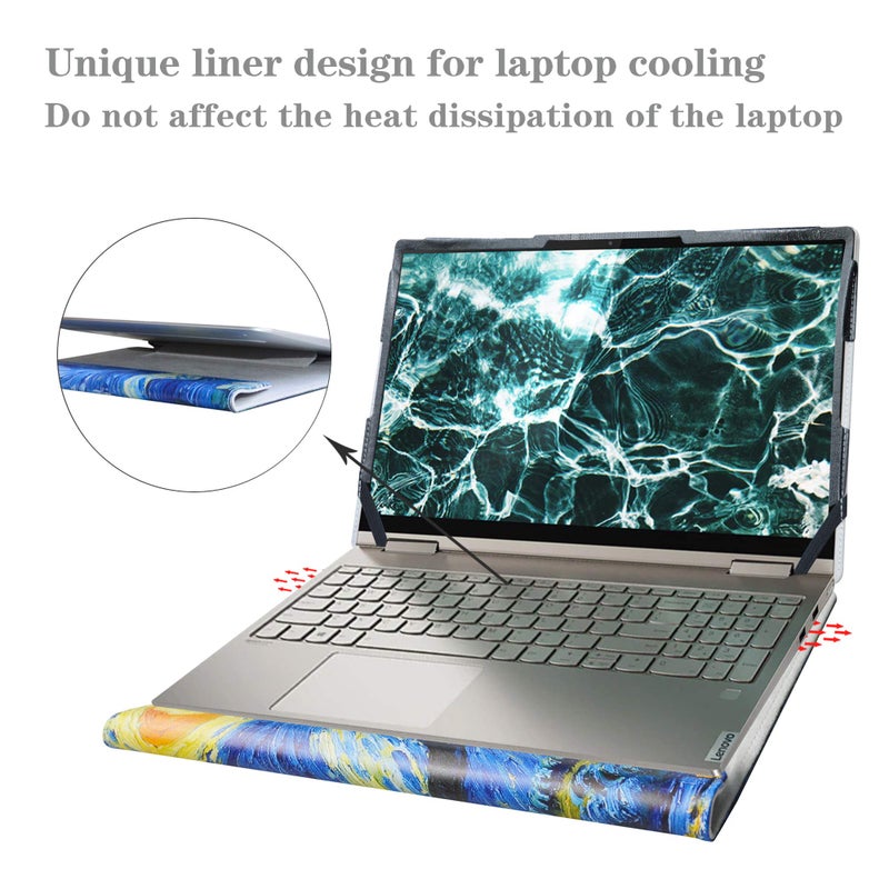 Alapmk Protective Case for HP EliteBook 850 G8/ EliteBook 855 G7/ EliteBook 855 G8/ ZBook Firefly 15 G7/ ZBook Firefly 15 G8/ ProBook 650 G8/ ProBook 450 G8 15.6-inch Laptop,Starry Night - Image 5